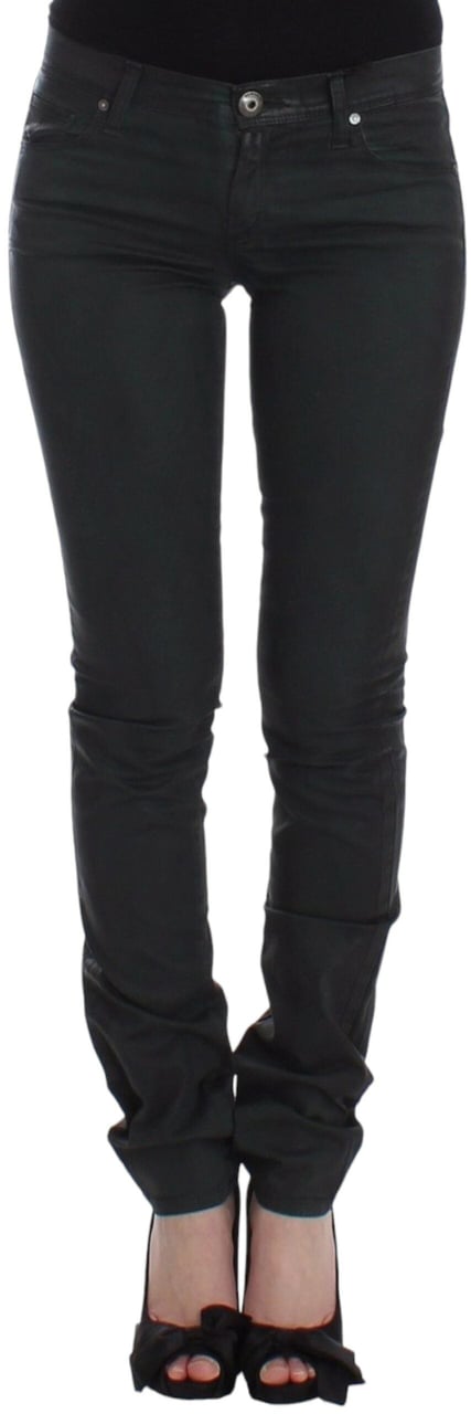 Ermanno Scervino Green Slim Jeans Denim Pants Straight Leg Stretch Divers