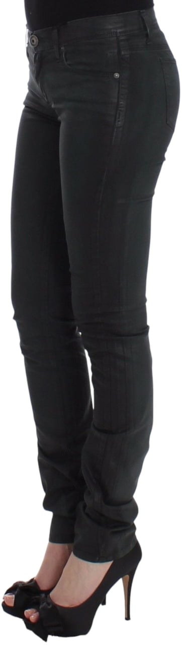 Ermanno Scervino Green Slim Jeans Denim Pants Straight Leg Stretch Divers