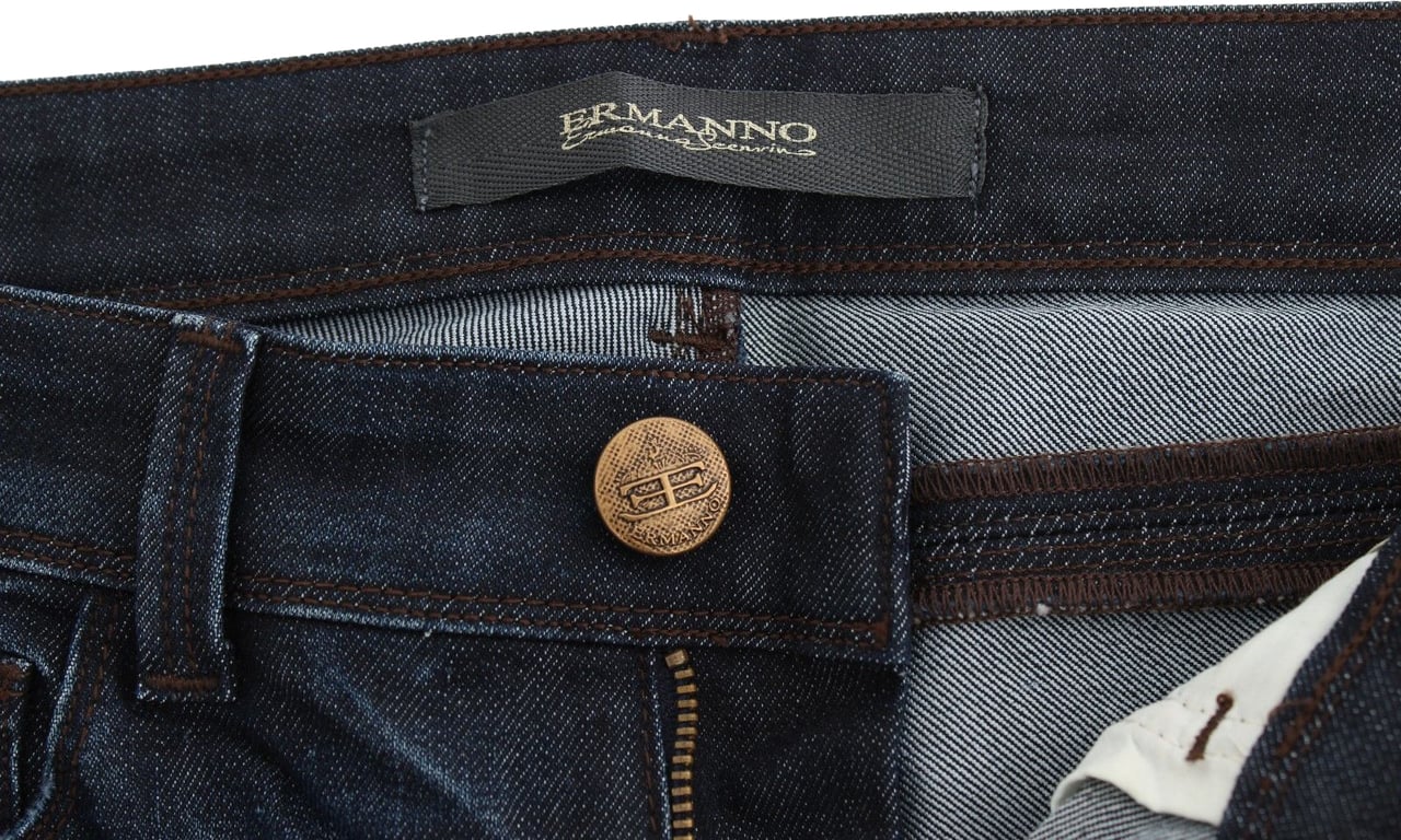 Ermanno Scervino Blue Slim Jeans Denim Pants Skinny Leg Stretch Blauw