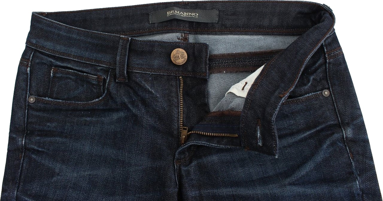 Ermanno Scervino Blue Slim Jeans Denim Pants Skinny Leg Stretch Blauw