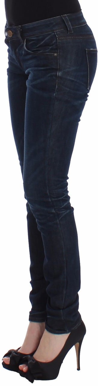 Ermanno Scervino Blue Slim Jeans Denim Pants Skinny Leg Stretch Blauw