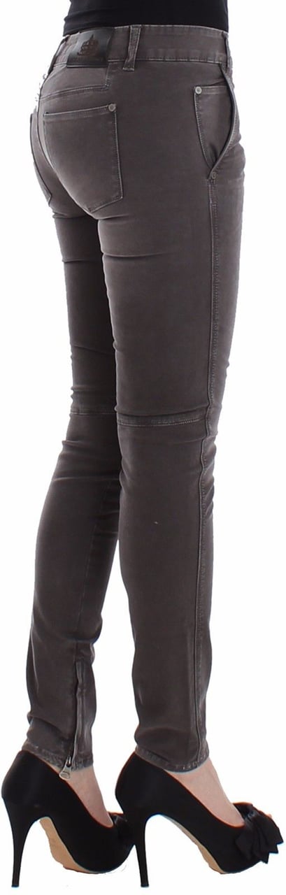 Ermanno Scervino Gray Slim Jeans Denim Pants Skinny Leg Stretch Grijs