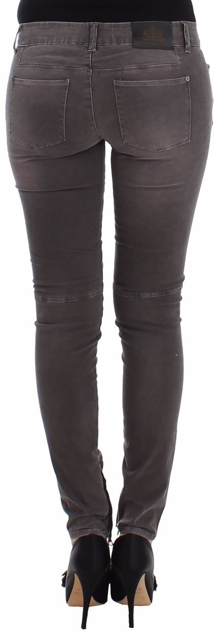 Ermanno Scervino Gray Slim Jeans Denim Pants Skinny Leg Stretch Grijs