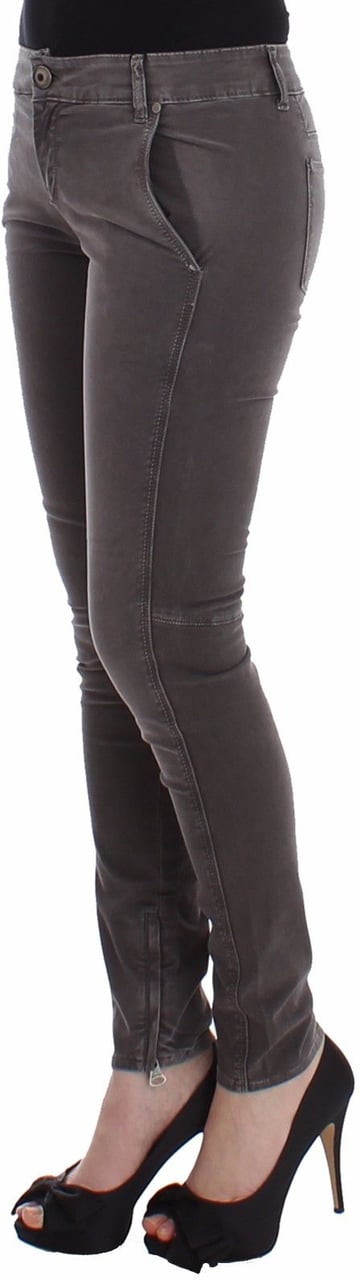 Ermanno Scervino Gray Slim Jeans Denim Pants Skinny Leg Stretch Grijs