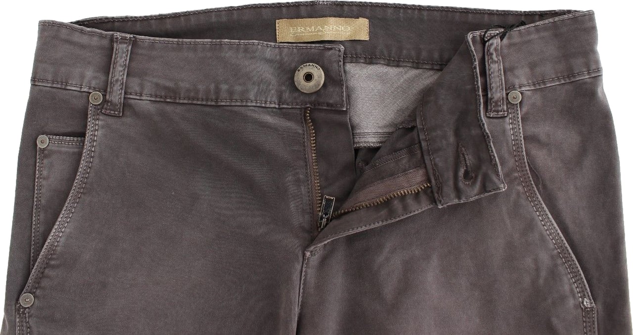 Ermanno Scervino Gray Slim Jeans Denim Pants Skinny Leg Stretch Grijs