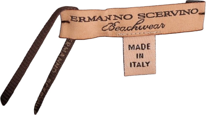 Ermanno Scervino Beachwear Brown Cotton Stretch Tunic Dress Bruin