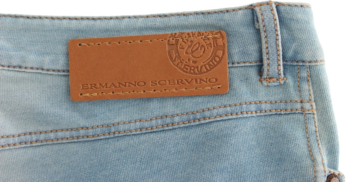 Ermanno Scervino Blue Capri Pants Cropped Jeans Lichtblauw