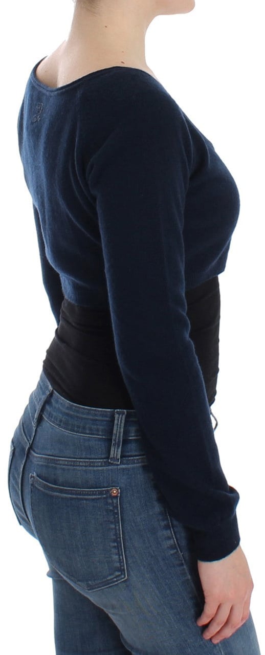 Ermanno Scervino Blue Cashmere Cardigan Sweater Blauw