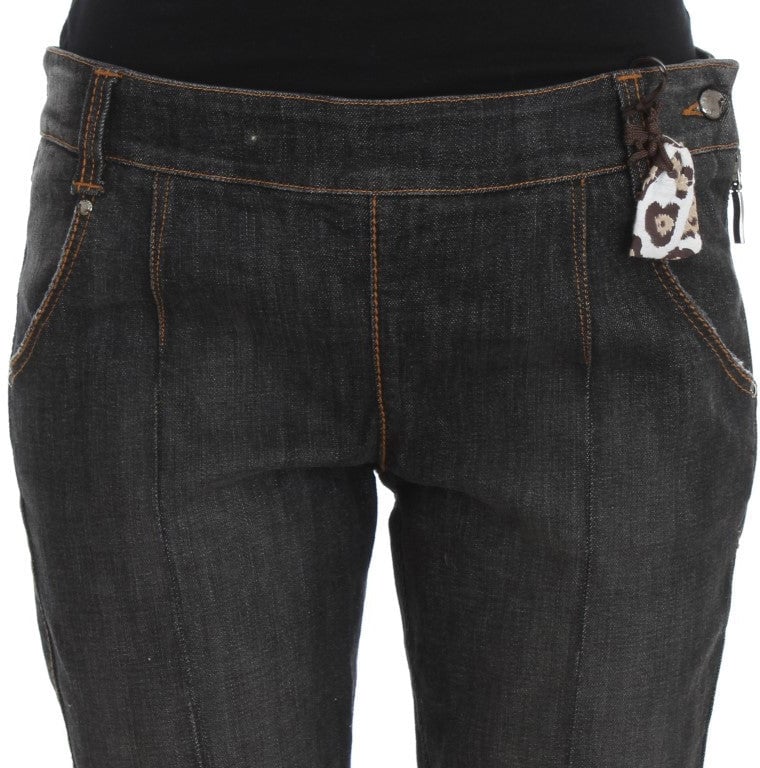 Ermanno Scervino Gray Cotton Slim Fit Denim Jeans Grijs