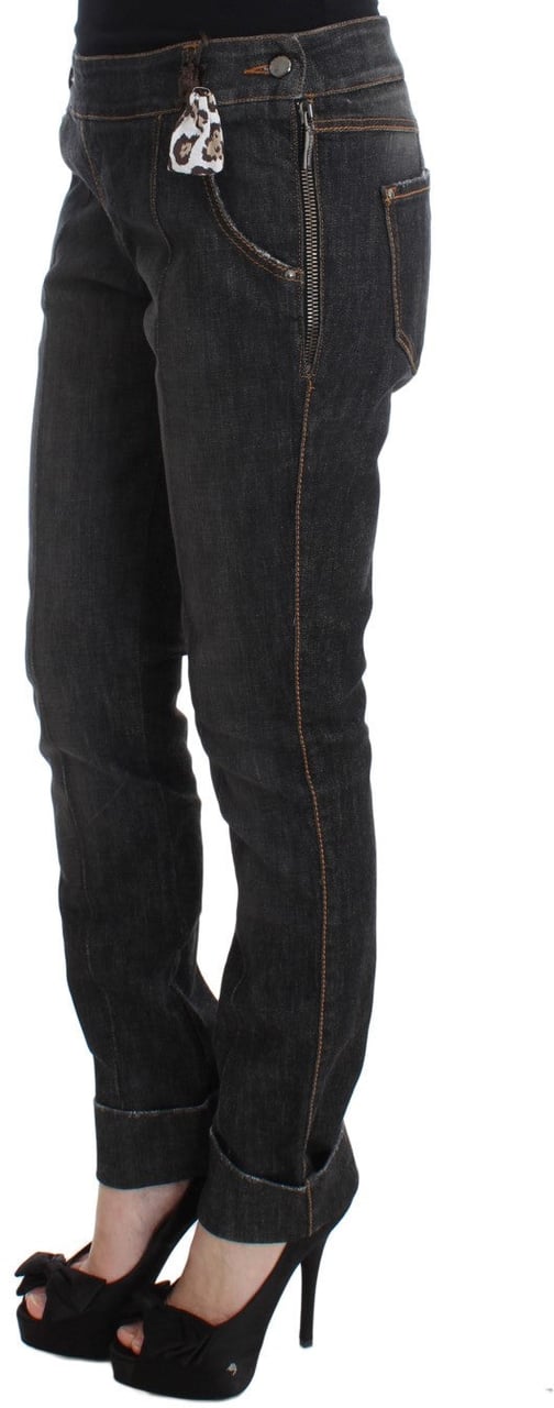 Ermanno Scervino Gray Cotton Slim Fit Denim Jeans Grijs