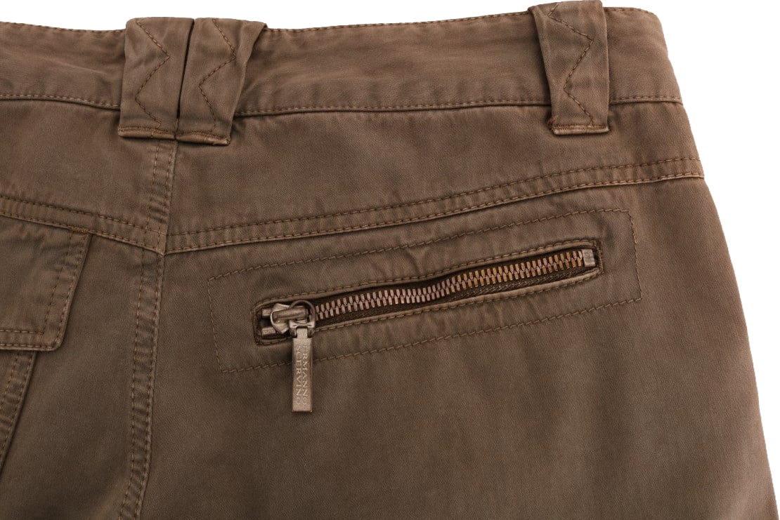 Ermanno Scervino Brown Cotton Casual Slim Fit Pants Beige