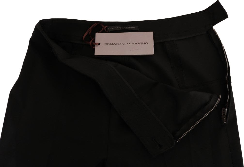 Ermanno Scervino Black Stretch Leggings Pants Zwart