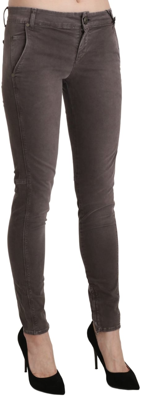 Ermanno Scervino Brown Low Waist Skinny Slim Trouser Cotton Jeans Bruin