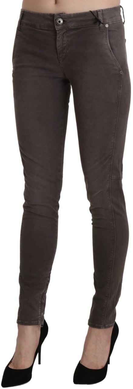 Ermanno Scervino Brown Low Waist Skinny Slim Trouser Cotton Jeans Bruin