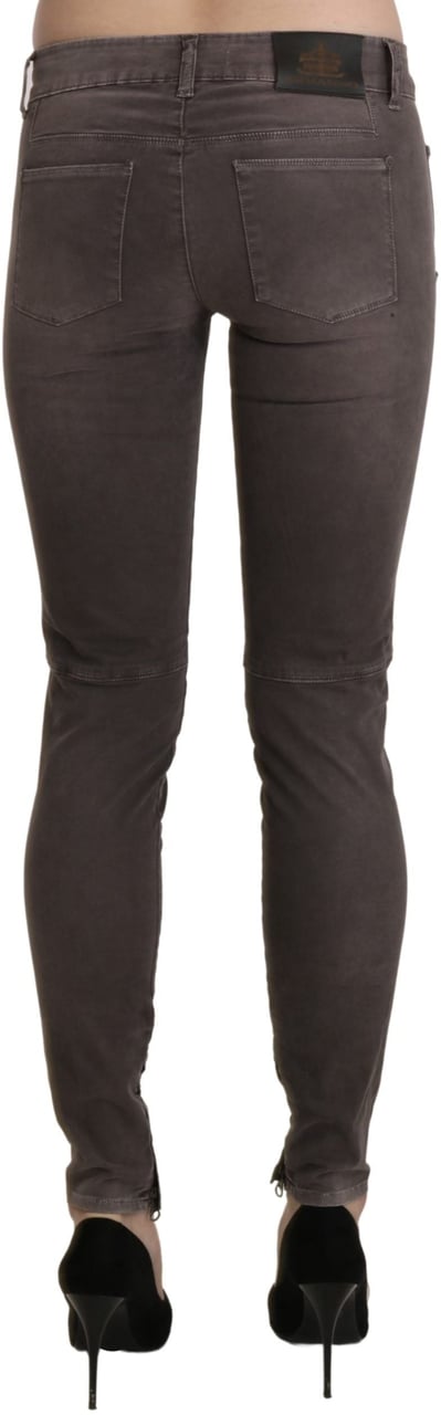Ermanno Scervino Brown Low Waist Skinny Slim Trouser Cotton Jeans Bruin