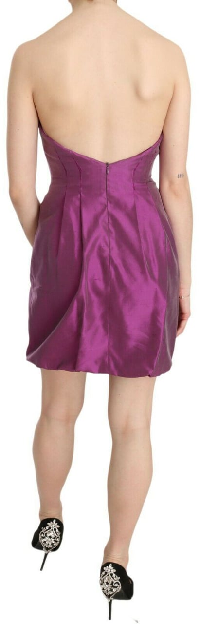 Ermanno Scervino Pink Halter Backless Midi Plain Dress Oranje
