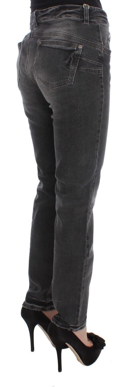 Ermanno Scervino Gray Wash Cotton Blend Stretch Jeans Pants Roze