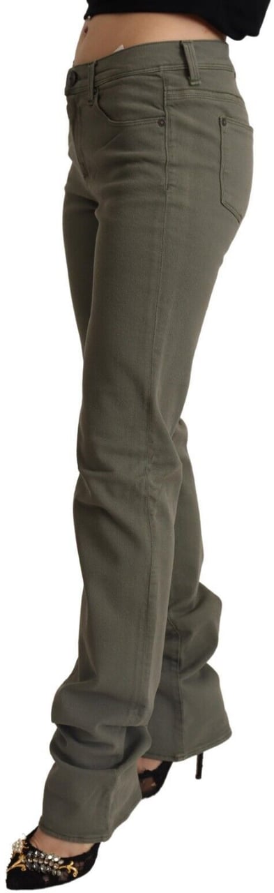 Ermanno Scervino Gray Low Waist Cotton Skinny Denim Trouser Jeans Grijs