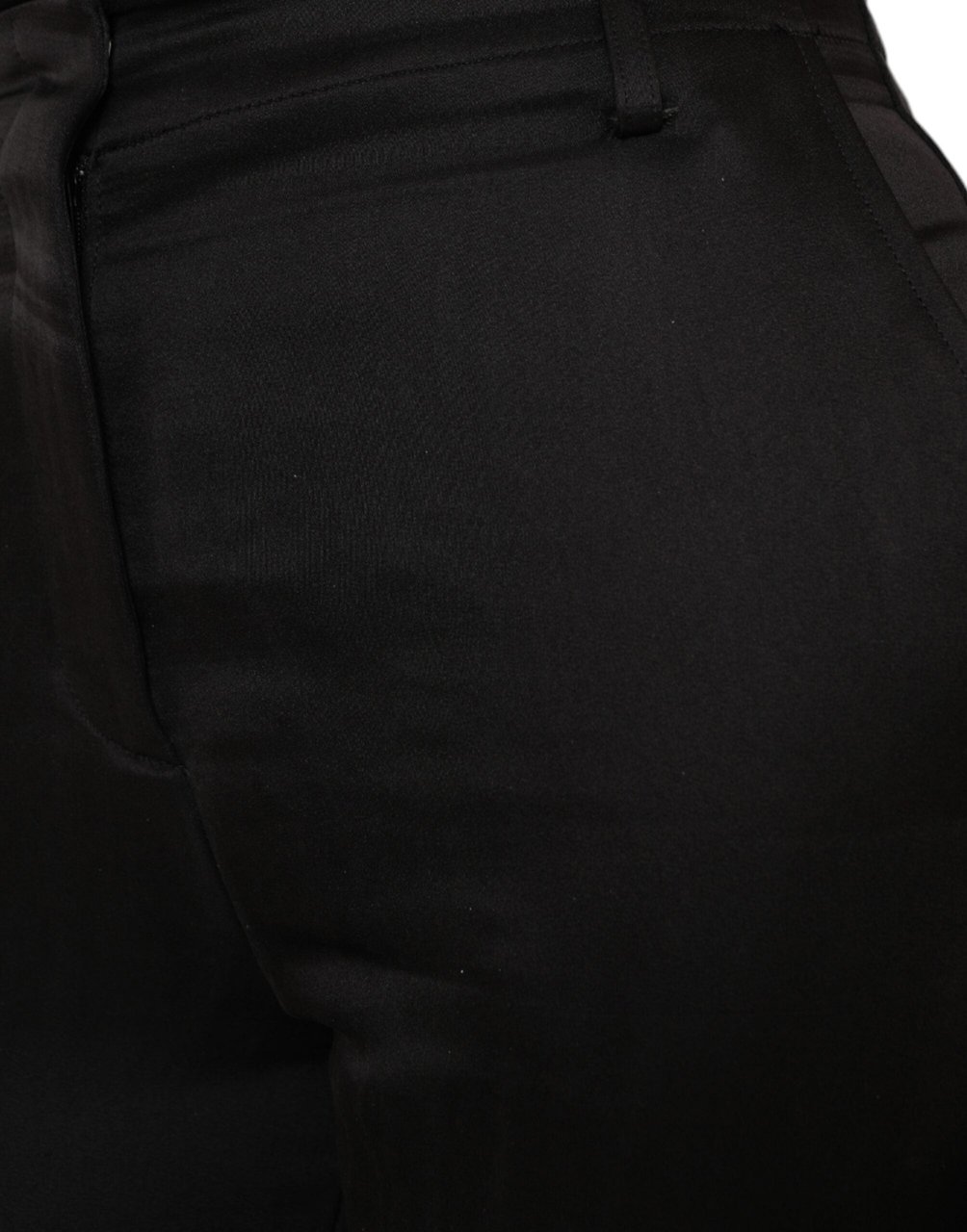 Ermanno Scervino Black High Waist Capri Cropped Pants Zwart