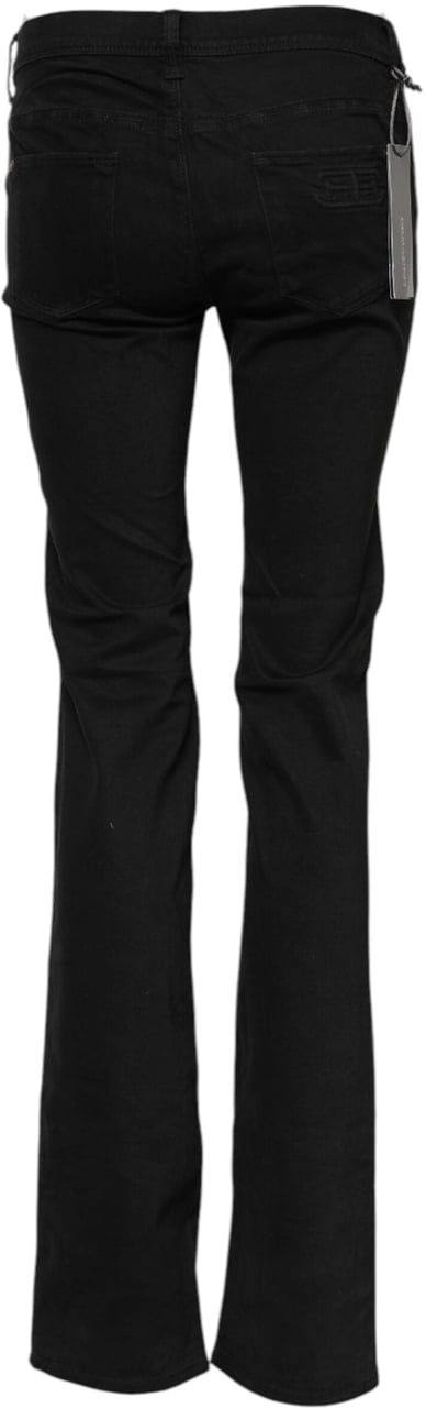 Ermanno Scervino Black Cotton Stretch Flared Bootcut Denim Jeans Zwart