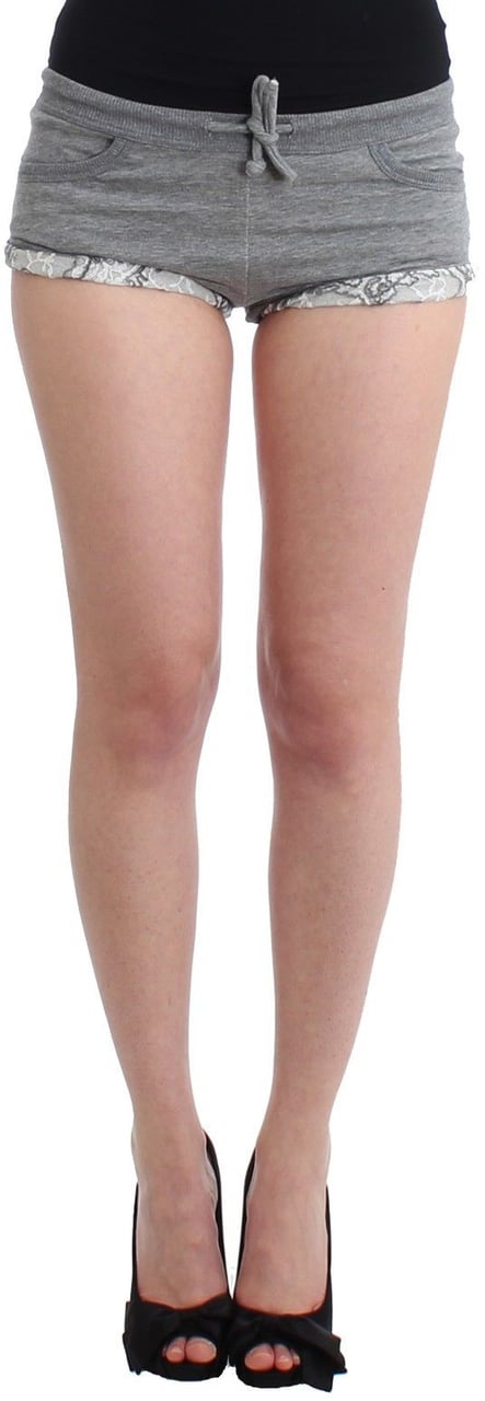 Ermanno Scervino Lingerie Gray Mini Shorts Sleepwear Hotpants Grijs