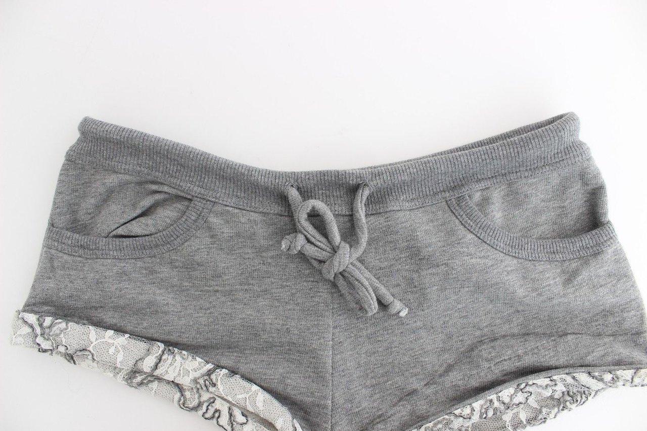 Ermanno Scervino Lingerie Gray Mini Shorts Sleepwear Hotpants Grijs