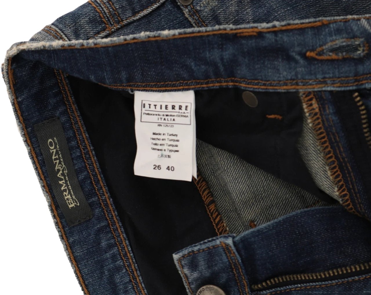 Ermanno Scervino Blue Washed Boot Cut Casual Denim Pants Jeans Blauw