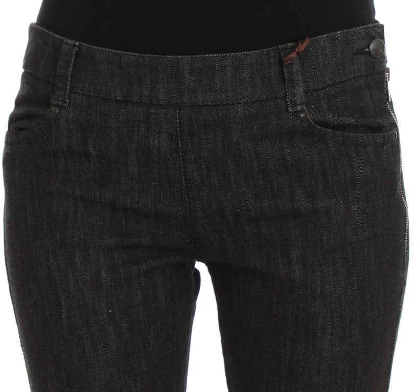 Ermanno Scervino Blue Cotton Slim Fit Denim Jeans Blauw