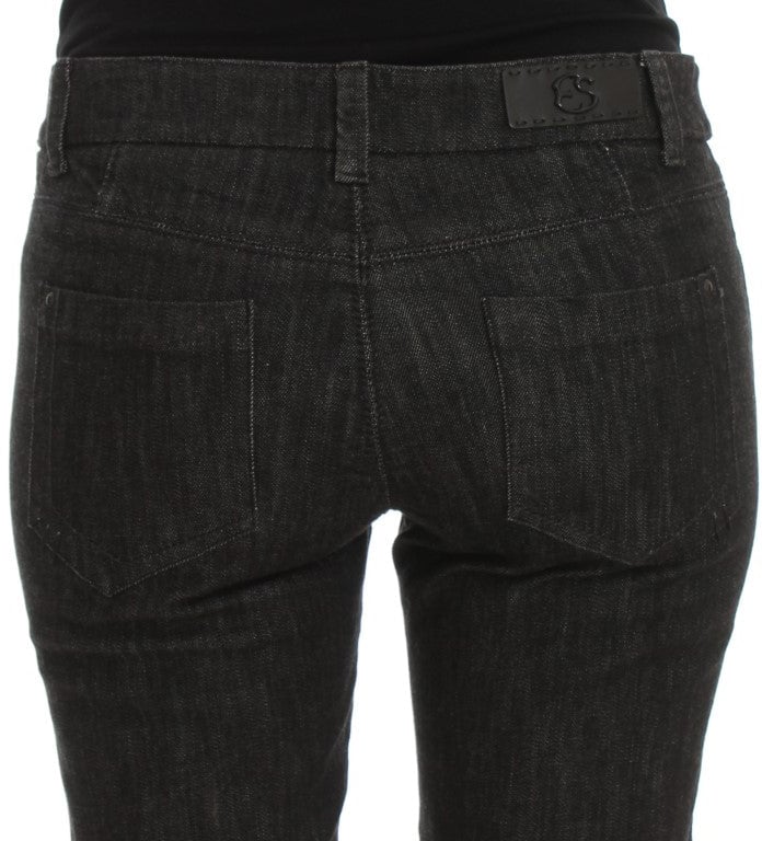 Ermanno Scervino Blue Cotton Slim Fit Denim Jeans Blauw