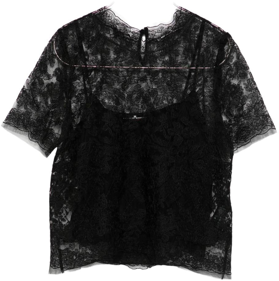 Ermanno Scervino T-Shirts And Polos Black Zwart