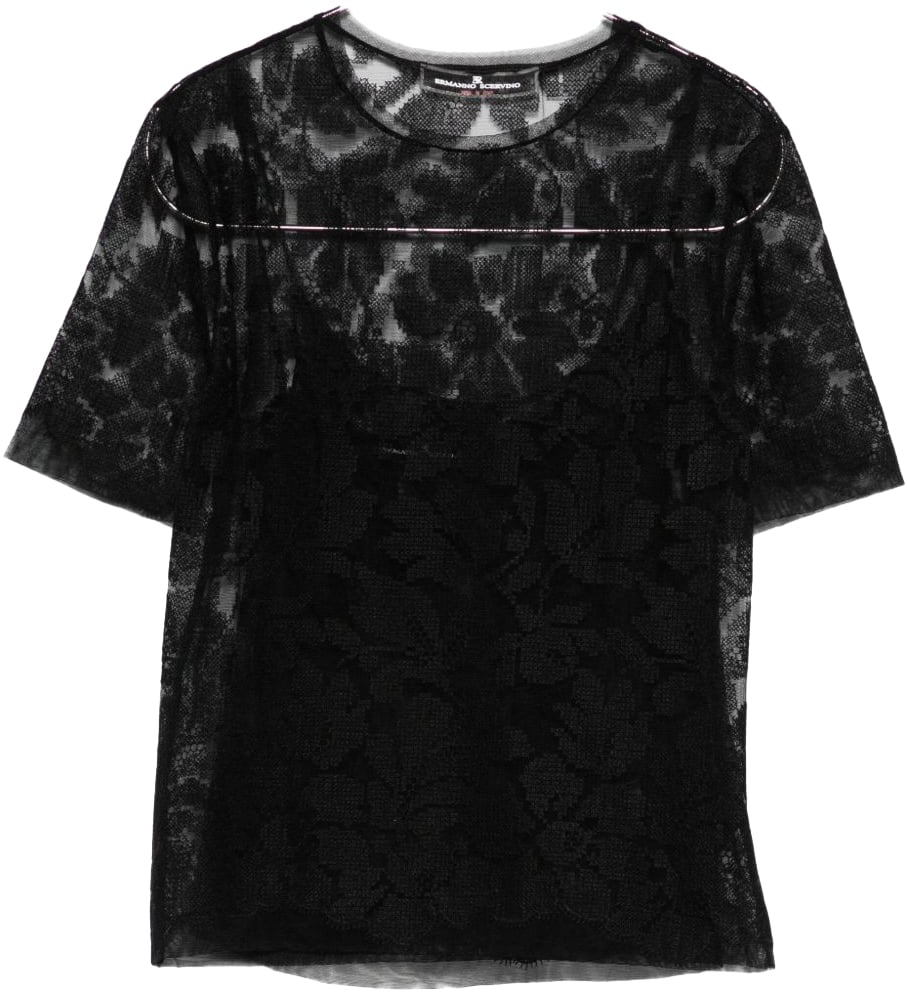 Ermanno Scervino T-Shirts And Polos Black Zwart