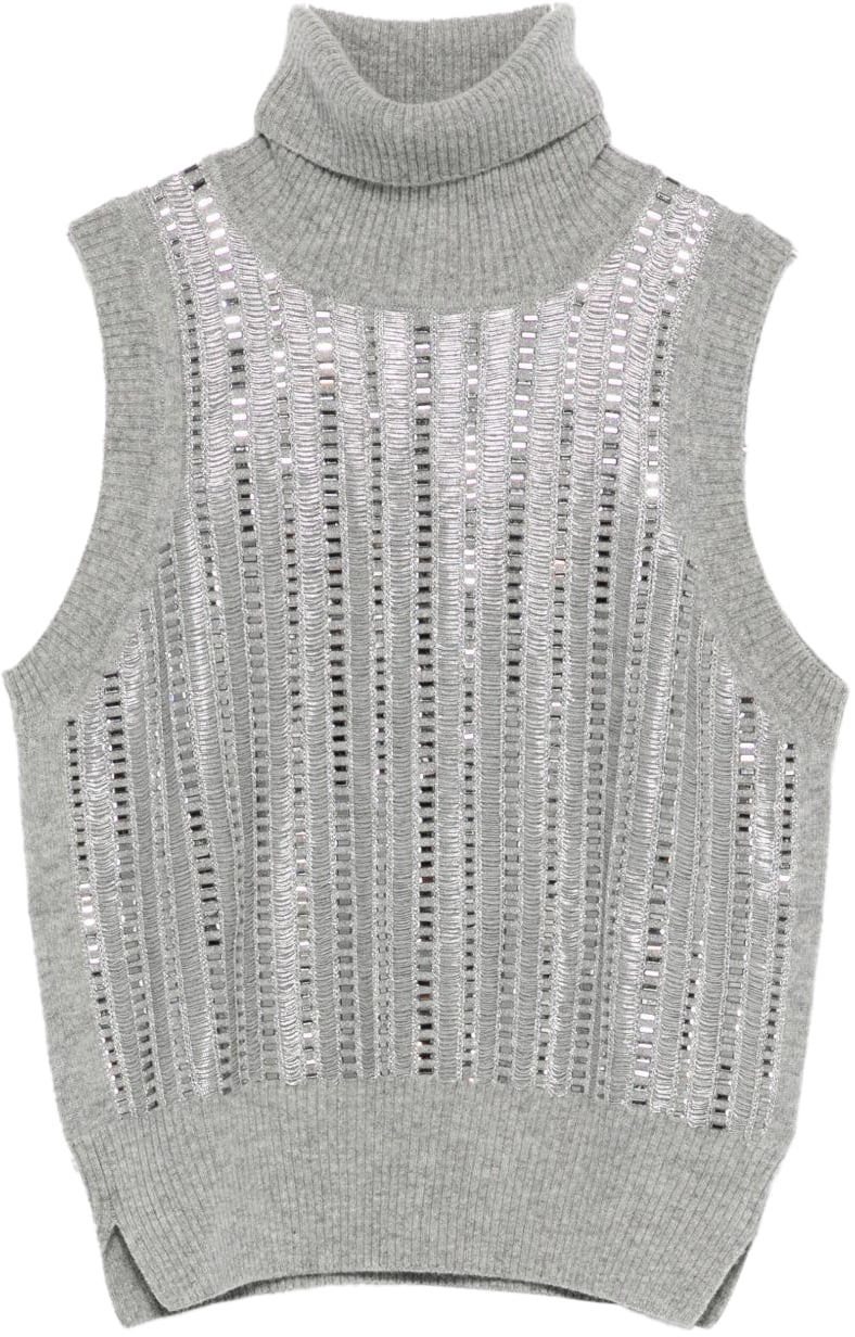 Ermanno Scervino Top Grey Grijs