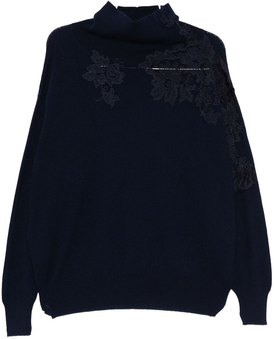 Ermanno Scervino Sweaters Blue Blauw