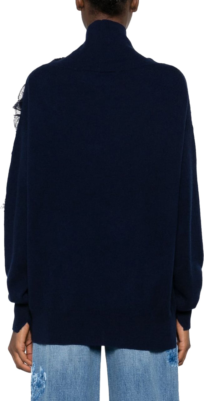 Ermanno Scervino Sweaters Blue Blauw