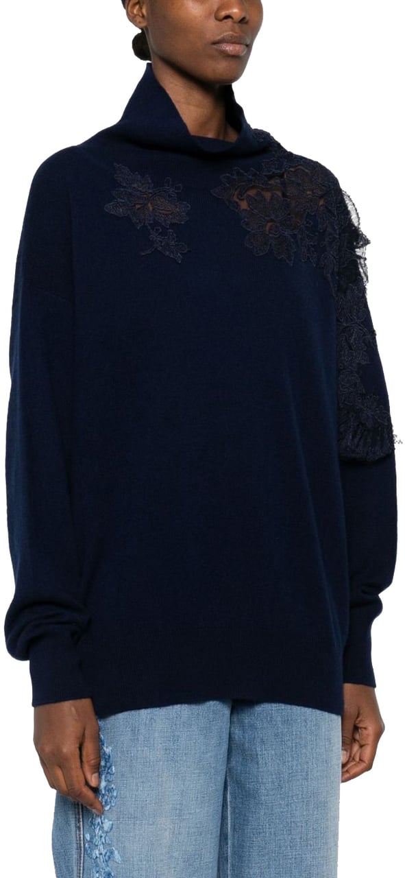 Ermanno Scervino Sweaters Blue Blauw