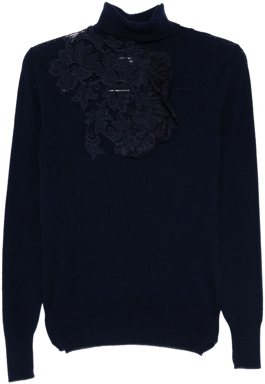Ermanno Scervino Sweaters Blue Blauw
