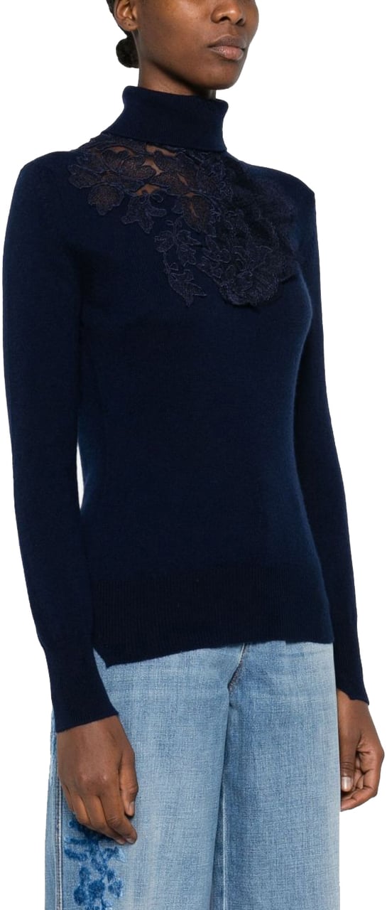 Ermanno Scervino Sweaters Blue Blauw
