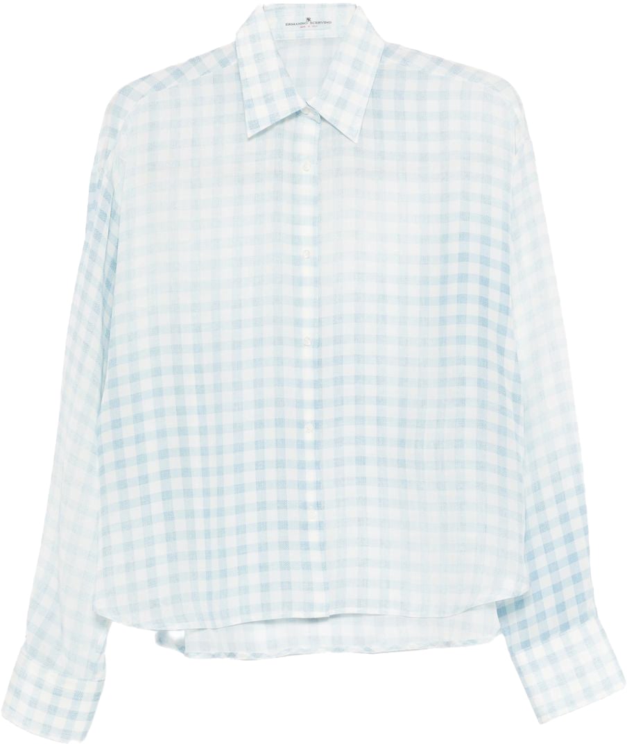 Ermanno Scervino Shirts Clear Blue Blauw