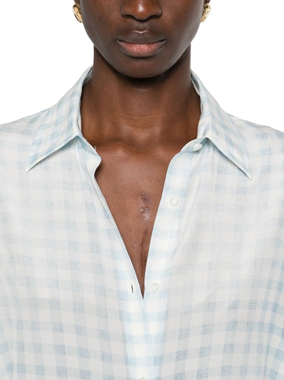 Ermanno Scervino Shirts Clear Blue Blauw