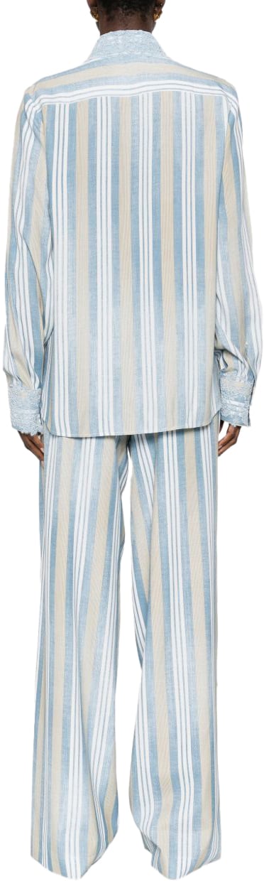 Ermanno Scervino Shirts Clear Blue Blauw