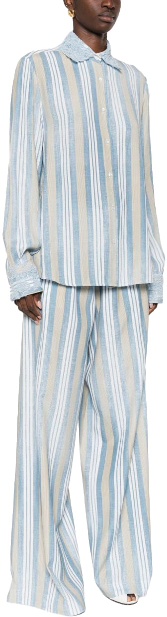 Ermanno Scervino Shirts Clear Blue Blauw