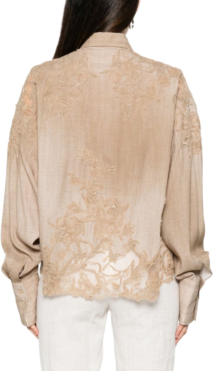 Ermanno Scervino Shirts Brown Beige