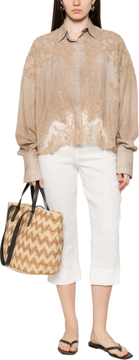 Ermanno Scervino Shirts Brown Beige