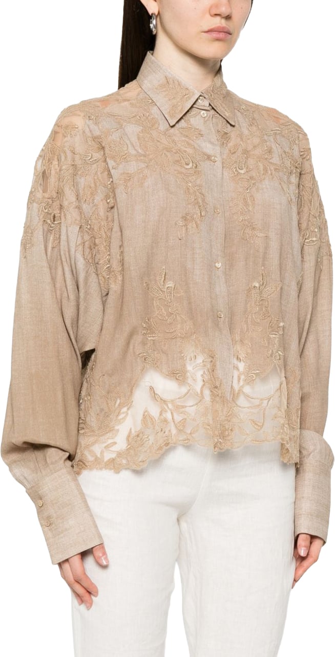 Ermanno Scervino Shirts Brown Beige
