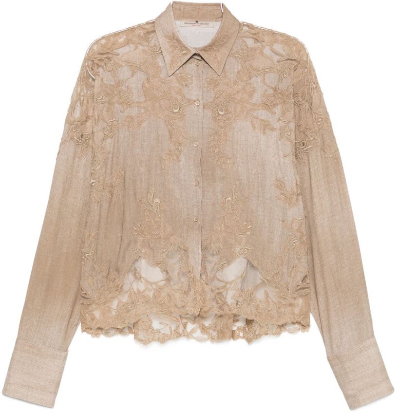 Ermanno Scervino Shirts Brown Beige