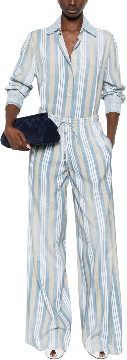 Ermanno Scervino Trousers Clear Blue Blauw