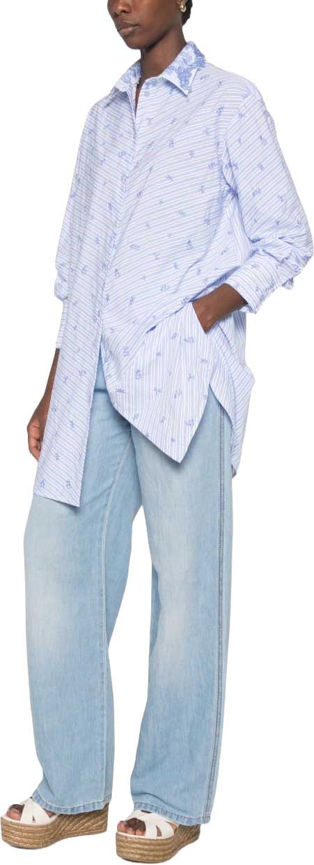 Ermanno Scervino Shirts Light Blue Wit