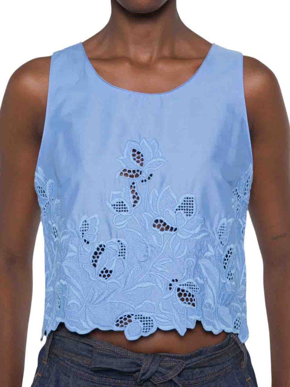 Ermanno Scervino Top Light Blue Lichtblauw