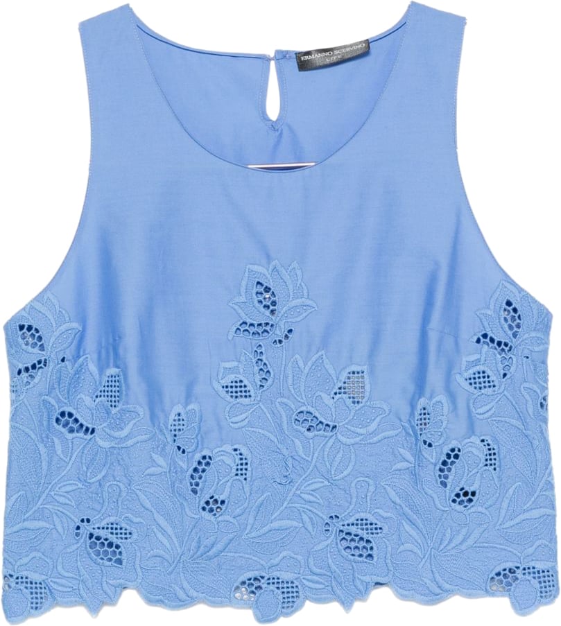 Ermanno Scervino Top Light Blue Lichtblauw