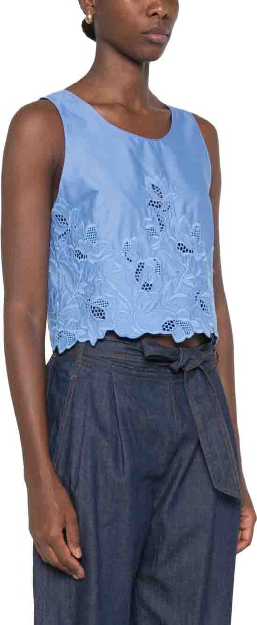 Ermanno Scervino Top Light Blue Lichtblauw